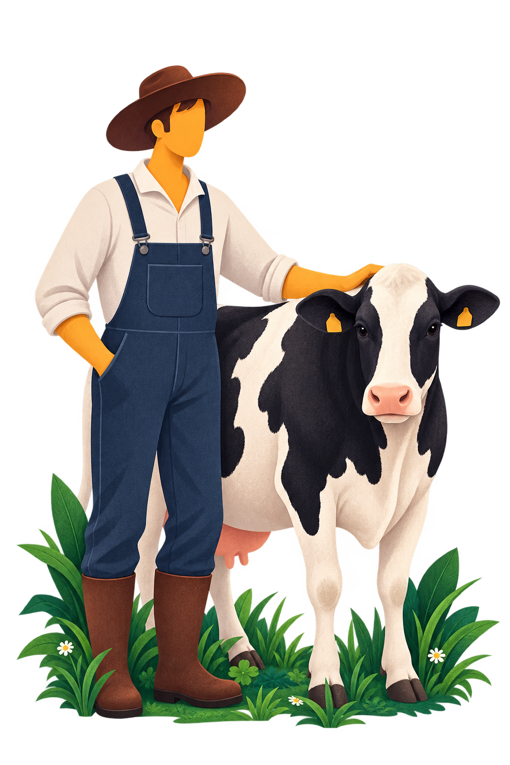 Granjero y vaca GrazeMaster