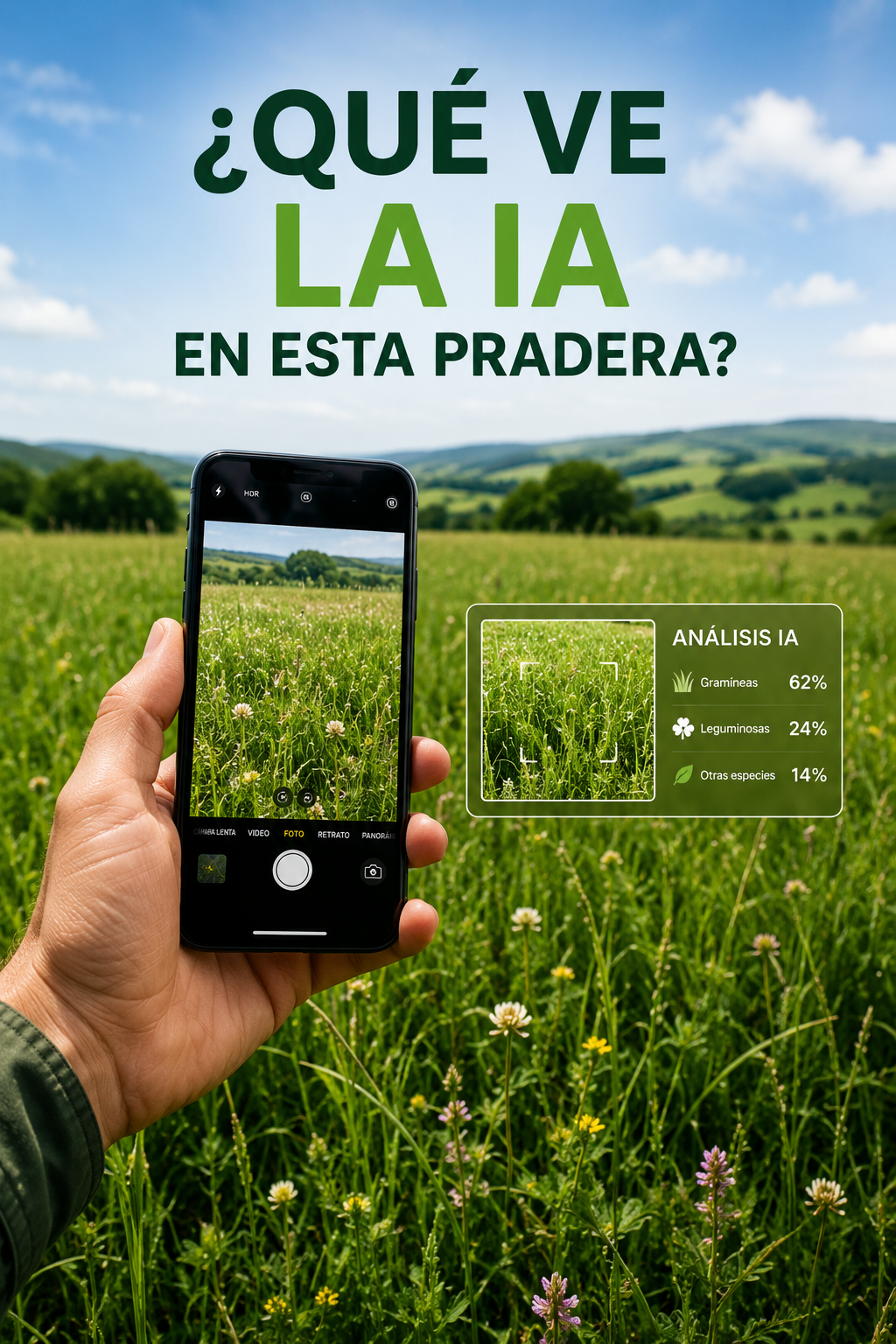 Inteligencia artificial en el campo analizar el pasto a partir de una fotografía